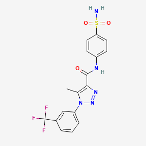 5-methyl-N-(4-sulfamoylphenyl)-1-(3-(trifluoromethyl)phenyl)-1H-1,2,3-triazole-4-carboxamide