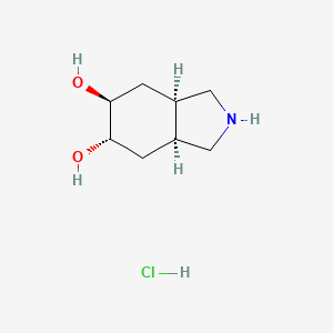 molecular formula C8H16ClNO2 B2738147 rac-(3aR,5S,6S,7aS)-Octahydro-1H-isoindole-5,6-diol hydrochloride CAS No. 1820575-24-3