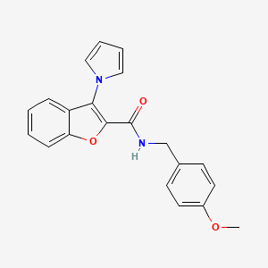 N-(4-methoxybenzyl)-3-(1H-pyrrol-1-yl)-1-benzofuran-2-carboxamide