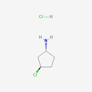 molecular formula C5H11Cl2N B2738152 (1R,3R)-3-氯环戊烷-1-胺；盐酸盐 CAS No. 2416217-97-3