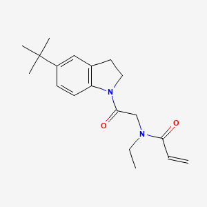 molecular formula C19H26N2O2 B2738162 N-[2-(5-Tert-butyl-2,3-dihydroindol-1-yl)-2-oxoethyl]-N-ethylprop-2-enamide CAS No. 2411248-42-3