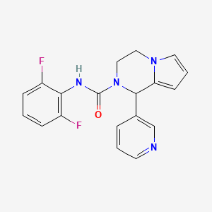molecular formula C19H16F2N4O B2738172 N-(2,6-difluorophenyl)-1-(pyridin-3-yl)-3,4-dihydropyrrolo[1,2-a]pyrazine-2(1H)-carboxamide CAS No. 900003-19-2