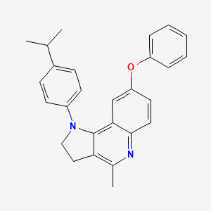 molecular formula C27H26N2O B2738174 1-(4-isopropylphenyl)-4-methyl-8-phenoxy-2,3-dihydro-1H-pyrrolo[3,2-c]quinoline CAS No. 861210-25-5