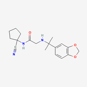 2-{[2-(2H-1,3-benzodioxol-5-yl)propan-2-yl]amino}-N-(1-cyanocyclopentyl)acetamide