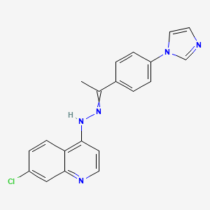 7-chloro-4-(2-{1-[4-(1H-imidazol-1-yl)phenyl]ethylidene}hydrazin-1-yl)quinoline