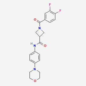 molecular formula C21H21F2N3O3 B2738184 1-(3,4-difluorobenzoyl)-N-(4-morpholinophenyl)azetidine-3-carboxamide CAS No. 1334371-04-8