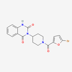 molecular formula C18H16BrN3O4 B2738187 3-(1-(5-bromofuran-2-carbonyl)piperidin-4-yl)quinazoline-2,4(1H,3H)-dione CAS No. 2034408-21-2