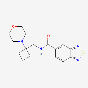 molecular formula C16H20N4O2S B2738191 N-[(1-Morpholin-4-ylcyclobutyl)methyl]-2,1,3-benzothiadiazole-5-carboxamide CAS No. 2380141-19-3