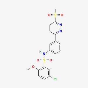 5-chloro-2-methoxy-N-(3-(6-(methylsulfonyl)pyridazin-3-yl)phenyl)benzenesulfonamide