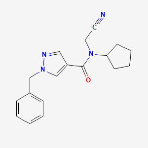 1-Benzyl-N-(cyanomethyl)-N-cyclopentylpyrazole-4-carboxamide