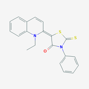 molecular formula C20H16N2OS2 B273821 5-(1-Ethyl-2(1H)-quinolylidene)-3-phenylrhodanine 