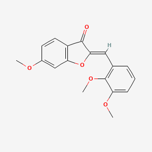 molecular formula C18H16O5 B2738212 (Z)-2-(2,3-二甲氧基苯甲亚基)-6-甲氧基苯并呋喃-3(2H)-酮 CAS No. 620546-90-9