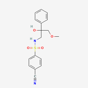 4-cyano-N-(2-hydroxy-3-methoxy-2-phenylpropyl)benzenesulfonamide