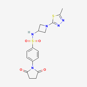 4-(2,5-Dioxopyrrolidin-1-yl)-N-[1-(5-methyl-1,3,4-thiadiazol-2-yl)azetidin-3-yl]benzenesulfonamide