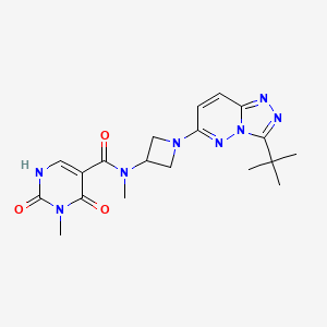 N-(1-{3-tert-butyl-[1,2,4]triazolo[4,3-b]pyridazin-6-yl}azetidin-3-yl)-N,3-dimethyl-2,4-dioxo-1,2,3,4-tetrahydropyrimidine-5-carboxamide