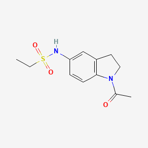 molecular formula C12H16N2O3S B2738243 N-(1-acetylindolin-5-yl)ethanesulfonamide CAS No. 1049555-35-2