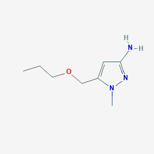 molecular formula C8H15N3O B2738254 1-methyl-5-(propoxymethyl)-1H-pyrazol-3-amine CAS No. 1855943-68-8