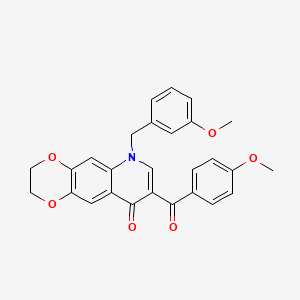 8-(4-methoxybenzoyl)-6-(3-methoxybenzyl)-2,3-dihydro[1,4]dioxino[2,3-g]quinolin-9(6H)-one