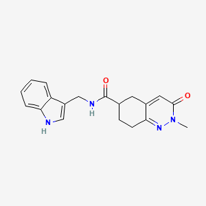 N-((1H-indol-3-yl)methyl)-2-methyl-3-oxo-2,3,5,6,7,8-hexahydrocinnoline-6-carboxamide