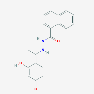 N'-[(1E)-1-(2-hydroxy-4-oxocyclohexa-2,5-dien-1-ylidene)ethyl]naphthalene-1-carbohydrazide