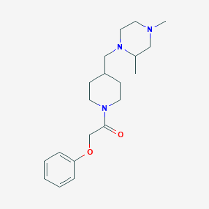 molecular formula C20H31N3O2 B2738260 1-(4-((2,4-二甲基哌嗪-1-基)甲基)哌啶-1-基)-2-苯氧基乙酮 CAS No. 1421490-67-6