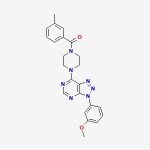 molecular formula C23H23N7O2 B2738274 (4-(3-(3-methoxyphenyl)-3H-[1,2,3]triazolo[4,5-d]pyrimidin-7-yl)piperazin-1-yl)(m-tolyl)methanone CAS No. 920374-14-7