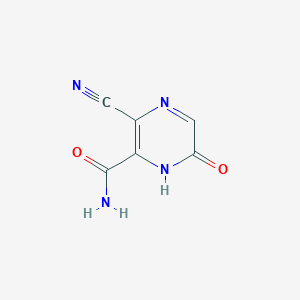 molecular formula C6H4N4O2 B2738279 3-Cyano-6-hydroxypyrazine-2-carboxamide CAS No. 1417638-03-9