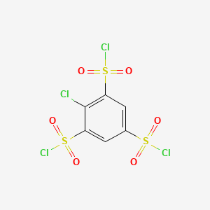 molecular formula C6H2Cl4O6S3 B2738282 2-chlorobenzene-1,3,5-trisulfonyl Chloride CAS No. 627062-06-0