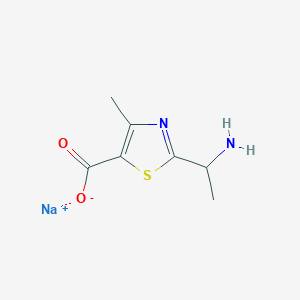 Sodium;2-(1-aminoethyl)-4-methyl-1,3-thiazole-5-carboxylate