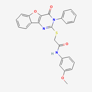 N-(3-methoxyphenyl)-2-[(4-oxo-3-phenyl-3,4-dihydro[1]benzofuro[3,2-d]pyrimidin-2-yl)thio]acetamide