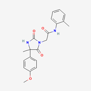 2-(4-(4-methoxyphenyl)-4-methyl-2,5-dioxoimidazolidin-1-yl)-N-(o-tolyl)acetamide