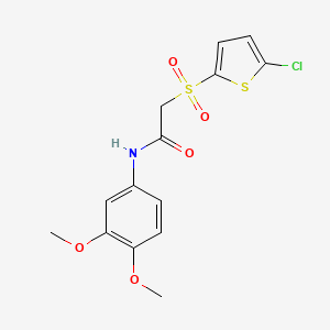 2-((5-chlorothiophen-2-yl)sulfonyl)-N-(3,4-dimethoxyphenyl)acetamide