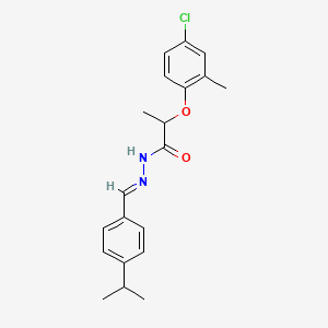 molecular formula C20H23ClN2O2 B2738315 (E)-2-(4-氯-2-甲基苯氧基)-N'-(4-异丙基苯甲亚甲基)丙酰肼 CAS No. 330672-06-5