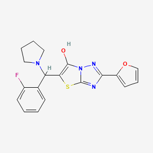 5-((2-Fluorophenyl)(pyrrolidin-1-yl)methyl)-2-(furan-2-yl)thiazolo[3,2-b][1,2,4]triazol-6-ol