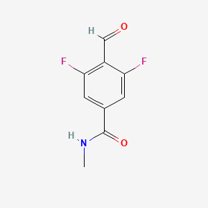 molecular formula C9H7F2NO2 B2738326 3,5-二氟-4-甲酰-N-甲基苯甲酰胺 CAS No. 1308849-85-5