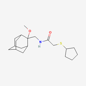 molecular formula C19H31NO2S B2738328 2-(cyclopentylthio)-N-(((1R,3S,5r,7r)-2-methoxyadamantan-2-yl)methyl)acetamide CAS No. 1797887-44-5