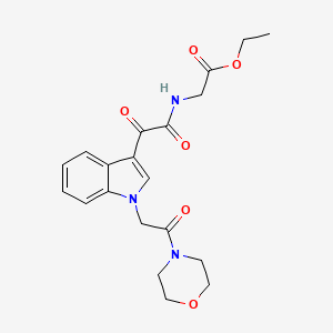 ethyl 2-(2-(1-(2-morpholino-2-oxoethyl)-1H-indol-3-yl)-2-oxoacetamido)acetate
