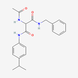 molecular formula C21H25N3O3 B2738350 2-(acetylamino)-N~1~-benzyl-N~3~-(4-isopropylphenyl)malonamide CAS No. 866039-22-7