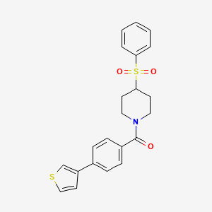 (4-(Phenylsulfonyl)piperidin-1-yl)(4-(thiophen-3-yl)phenyl)methanone