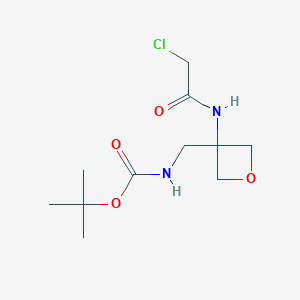 Tert-butyl N-[[3-[(2-chloroacetyl)amino]oxetan-3-yl]methyl]carbamate