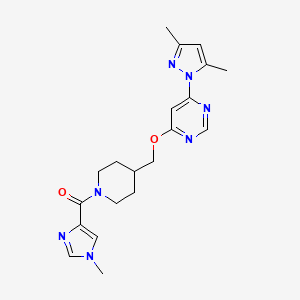 [4-[[6-(3,5-Dimethylpyrazol-1-yl)pyrimidin-4-yl]oxymethyl]piperidin-1-yl]-(1-methylimidazol-4-yl)methanone