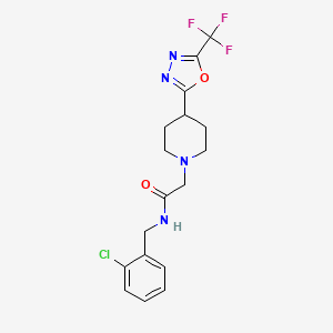 N-(2-chlorobenzyl)-2-(4-(5-(trifluoromethyl)-1,3,4-oxadiazol-2-yl)piperidin-1-yl)acetamide