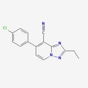 7-(4-Chlorophenyl)-2-ethyl[1,2,4]triazolo[1,5-a]pyridine-8-carbonitrile