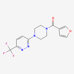 Furan-3-yl-[4-[6-(trifluoromethyl)pyridazin-3-yl]piperazin-1-yl]methanone