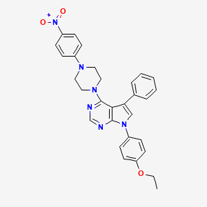 7-(4-ethoxyphenyl)-4-(4-(4-nitrophenyl)piperazin-1-yl)-5-phenyl-7H-pyrrolo[2,3-d]pyrimidine