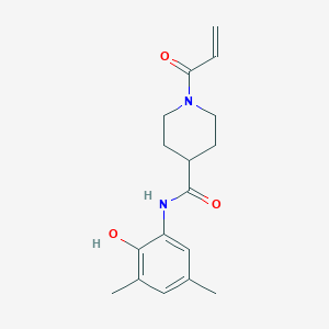 molecular formula C17H22N2O3 B2738384 N-(2-Hydroxy-3,5-dimethylphenyl)-1-prop-2-enoylpiperidine-4-carboxamide CAS No. 2411239-29-5