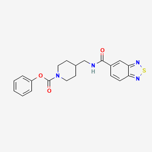 Phenyl 4-((benzo[c][1,2,5]thiadiazole-5-carboxamido)methyl)piperidine-1-carboxylate
