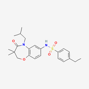 4-ethyl-N-(5-isobutyl-3,3-dimethyl-4-oxo-2,3,4,5-tetrahydrobenzo[b][1,4]oxazepin-7-yl)benzenesulfonamide