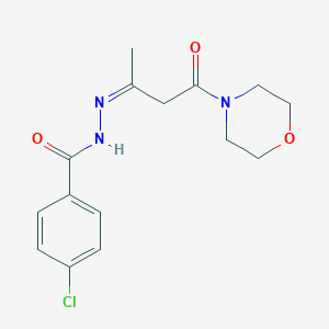 4-chloro-N'-[1-methyl-3-(4-morpholinyl)-3-oxopropylidene]benzohydrazide