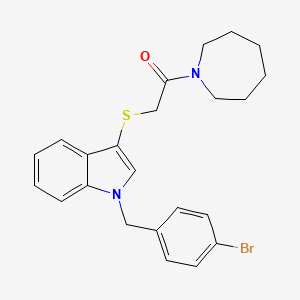 1-(Azepan-1-yl)-2-[1-[(4-bromophenyl)methyl]indol-3-yl]sulfanylethanone